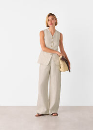 Linen Stripe Waistcoat
