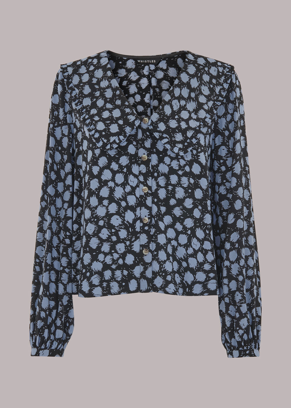 Dalmatian Print Collar Top