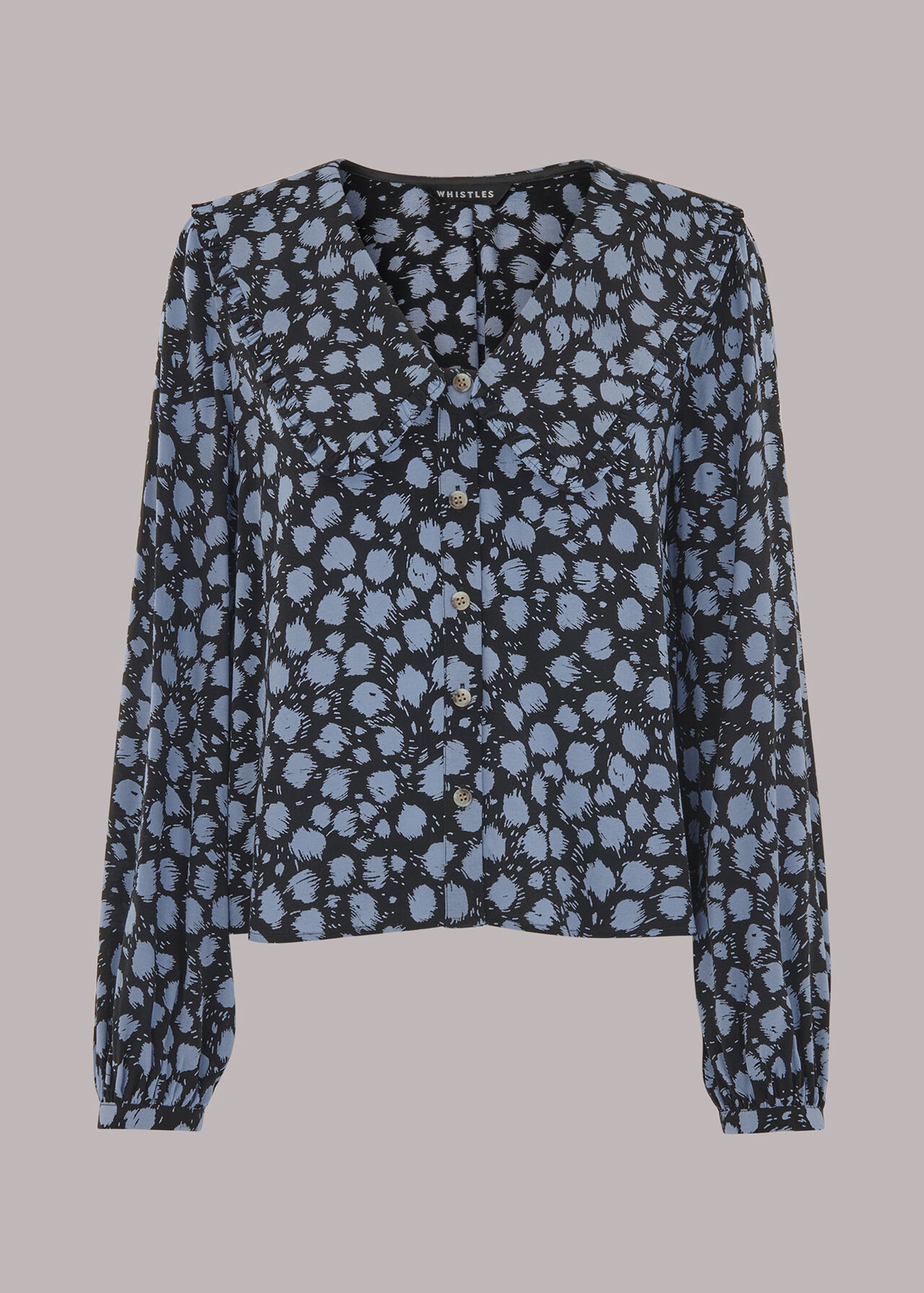 Dalmatian Print Collar Top