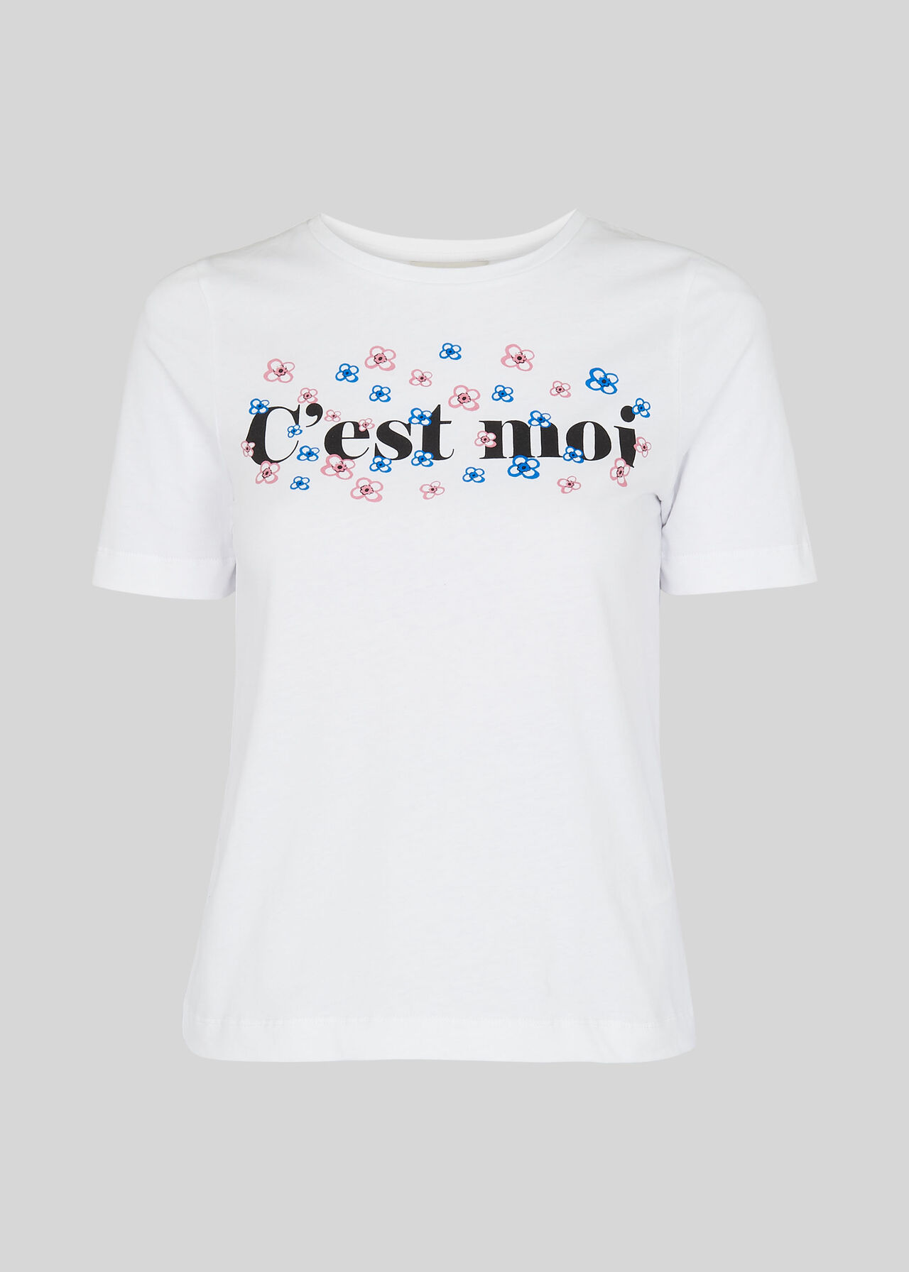 White Cest Moi Logo T Shirt WHISTLES