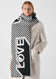 Green Thomas Love Scarf Black/White