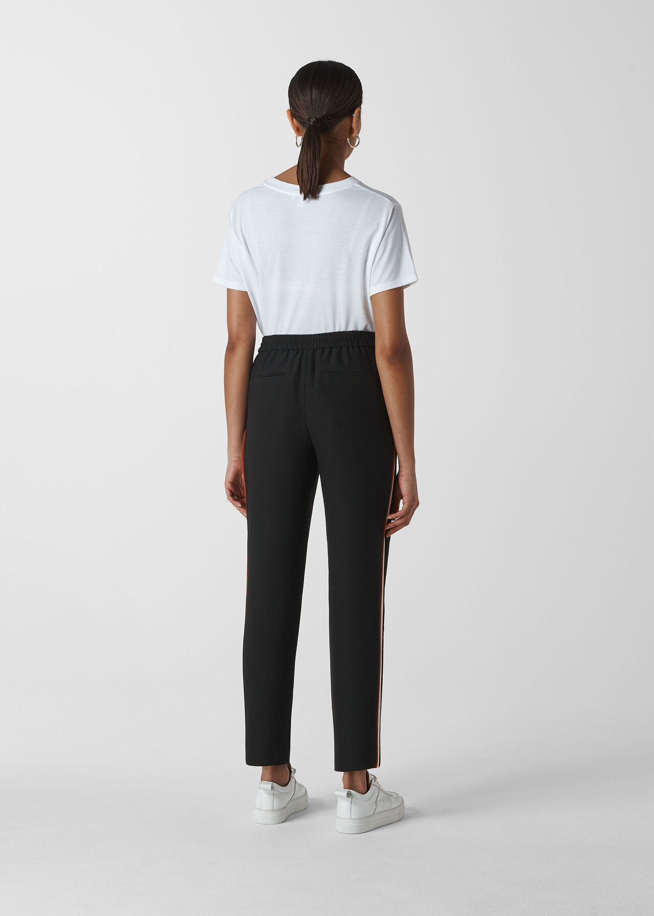 Elyse Side Stripe Trouser Black/Multi