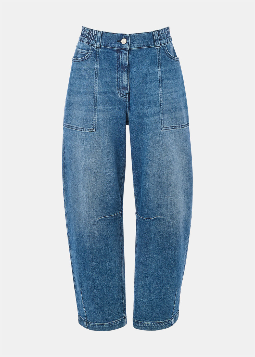 Elasticated Waist Barrel Jean