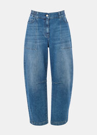 Elasticated Waist Barrel Jean
