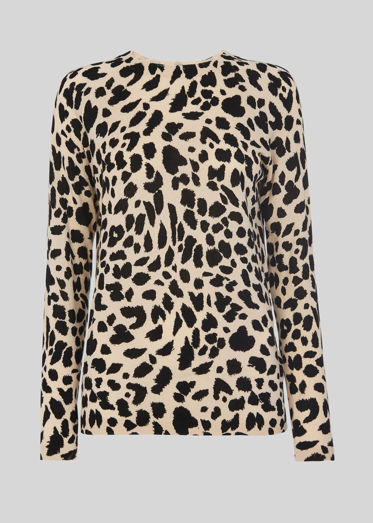 Brushed Cheetah Crew Neck Knit Leopard Print