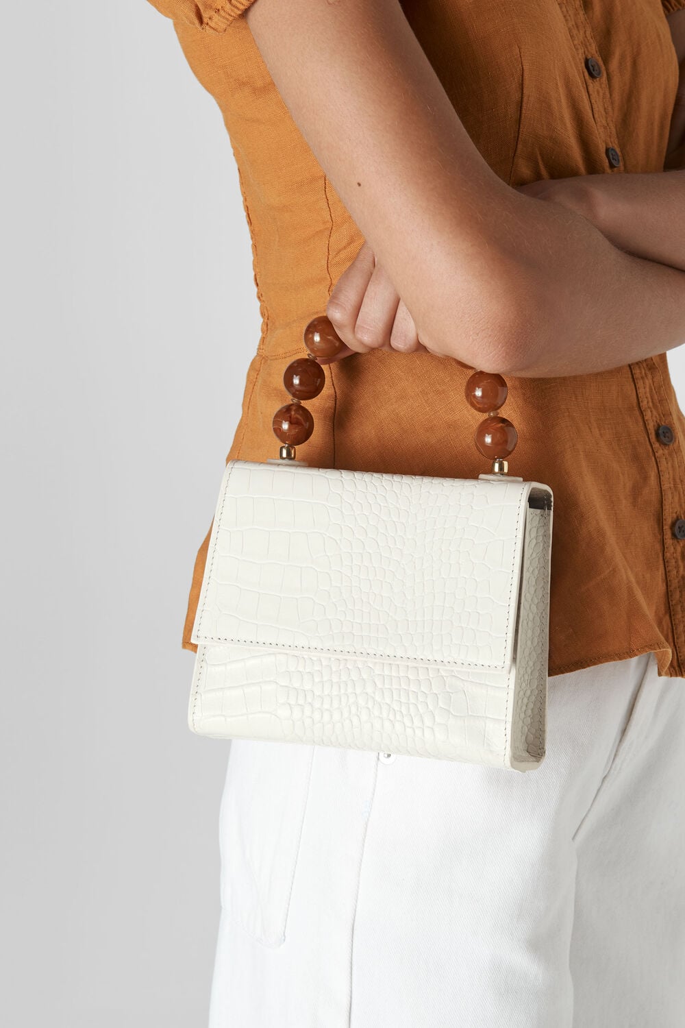 Albi Resin Handle Bag White