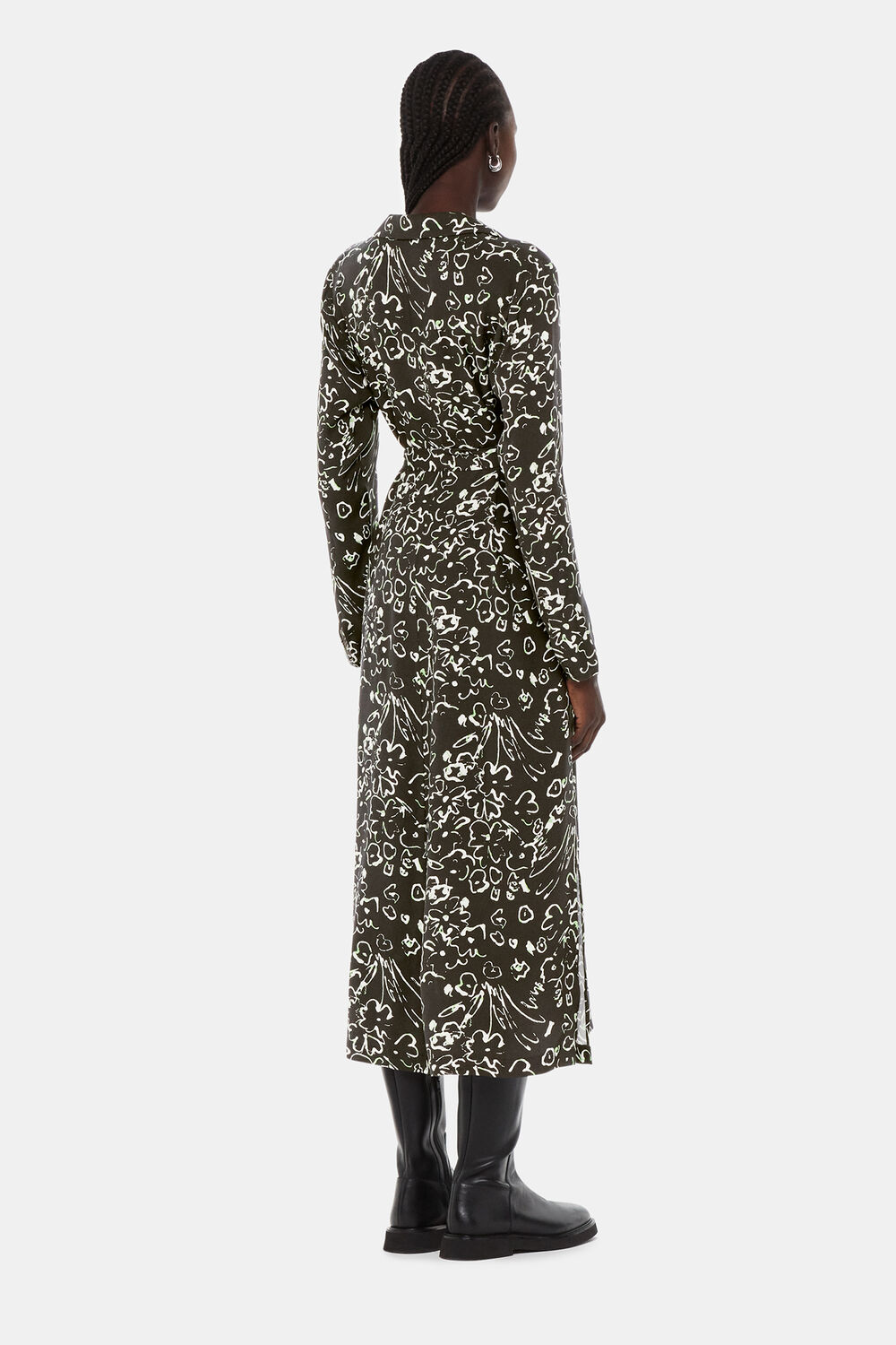 Scribble Bouquet Midi Dress
