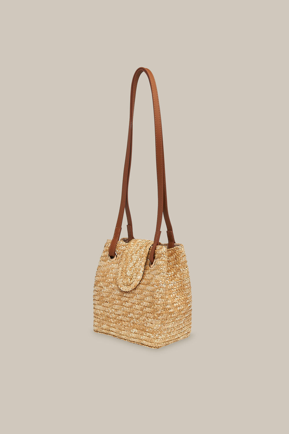 Winslow Straw Shoulder Bag Neutral