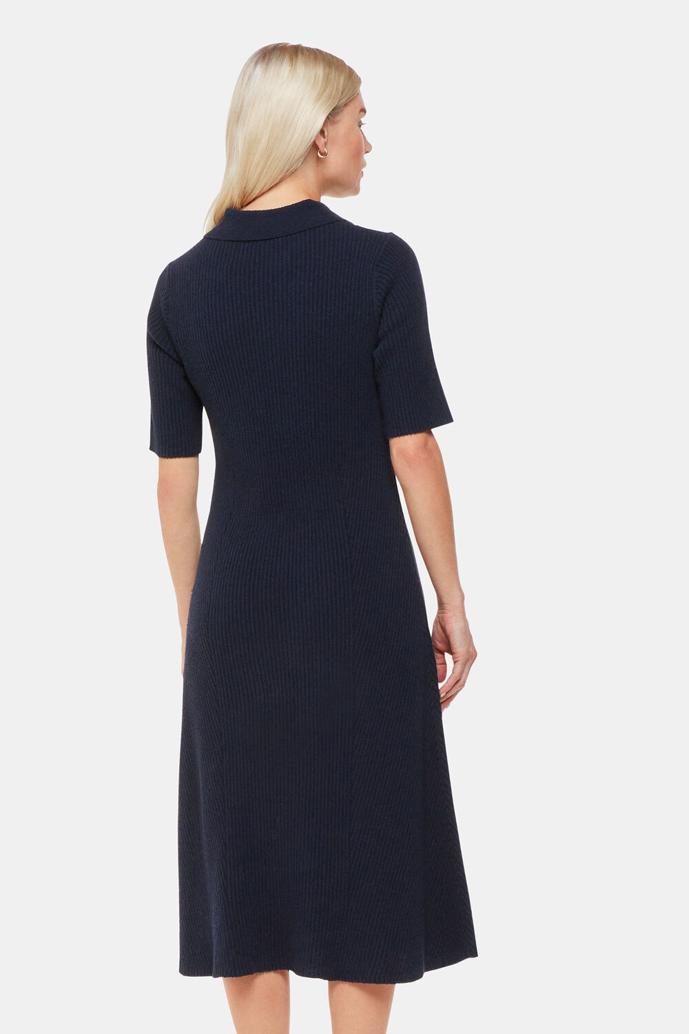 Petite Knitted Ribbed Midi Dress