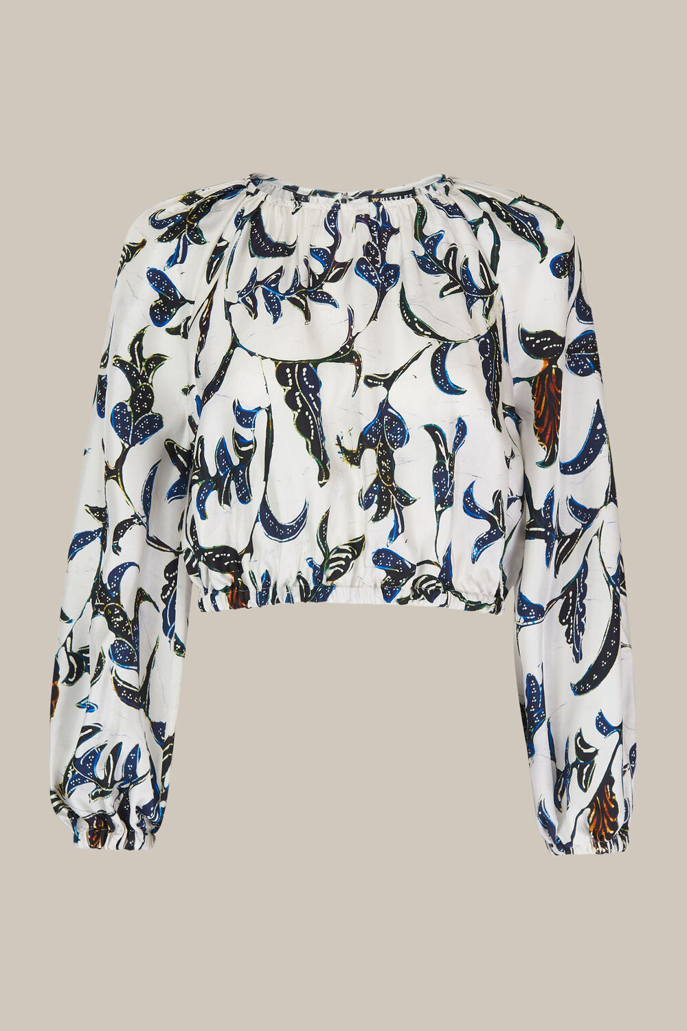Subrina Printed Silk Top