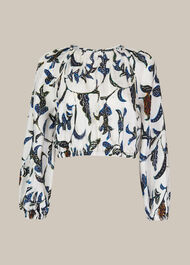 Subrina Printed Silk Top