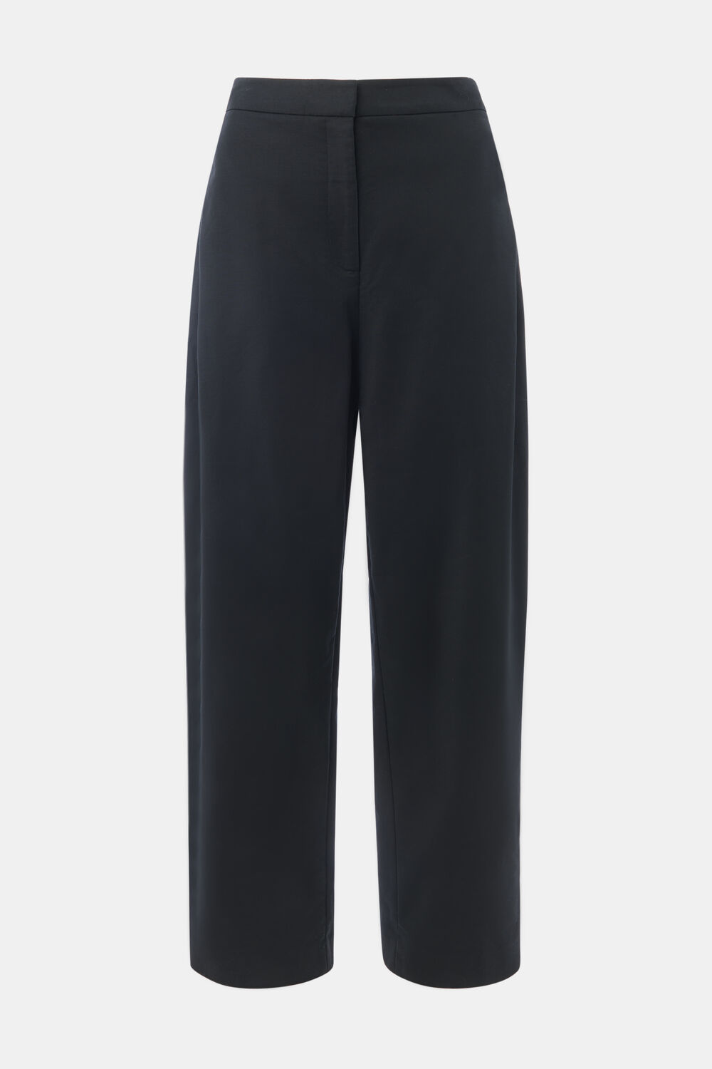 Black Side Pleat Tapered Trouser