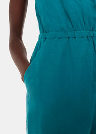 Wrap Linen Blend Jumpsuit