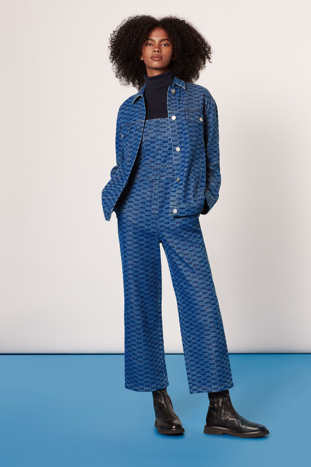 Tangle Check Denim Dungaree