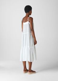 Viole Midi Beach Dress White