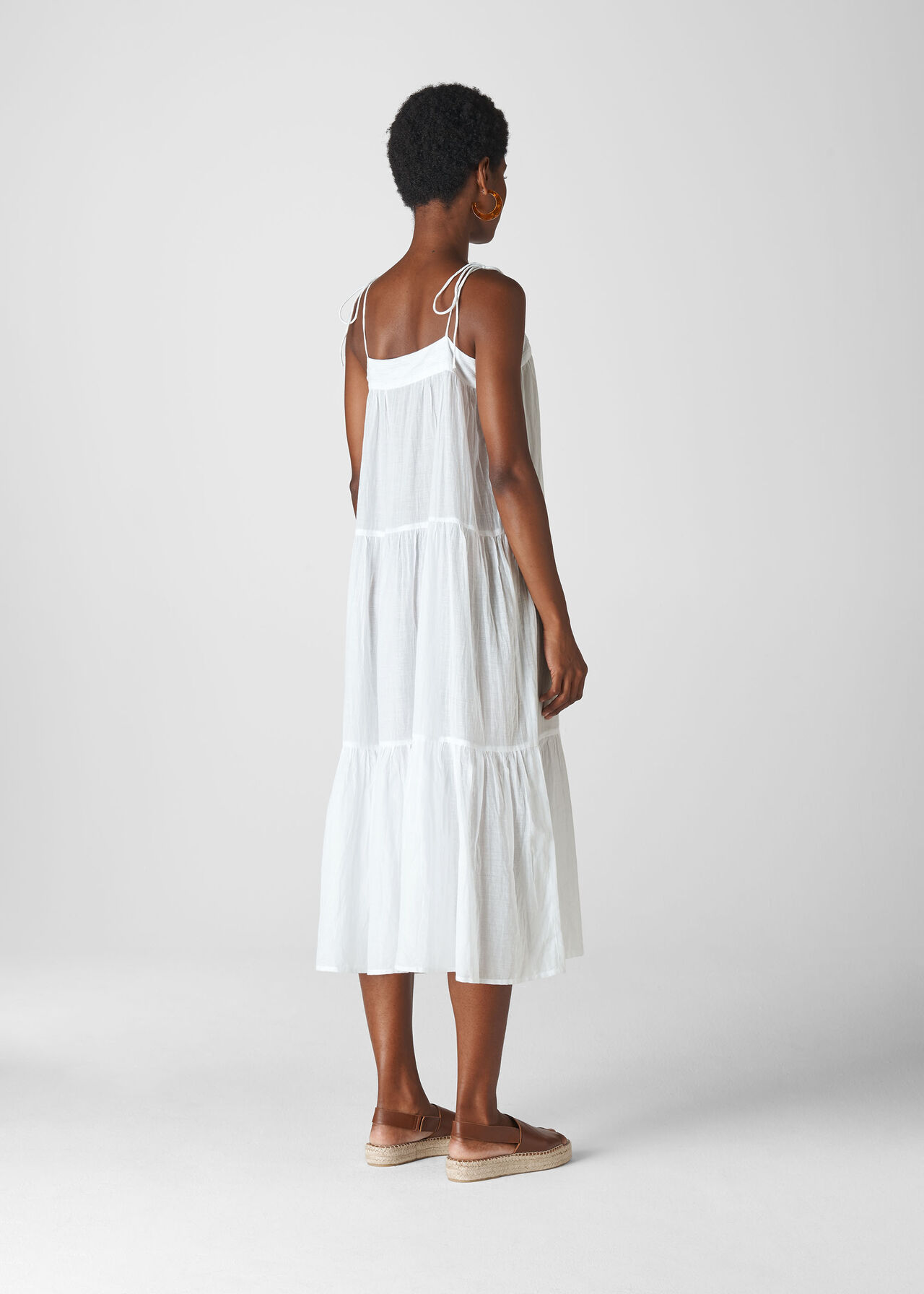 Viole Midi Beach Dress White