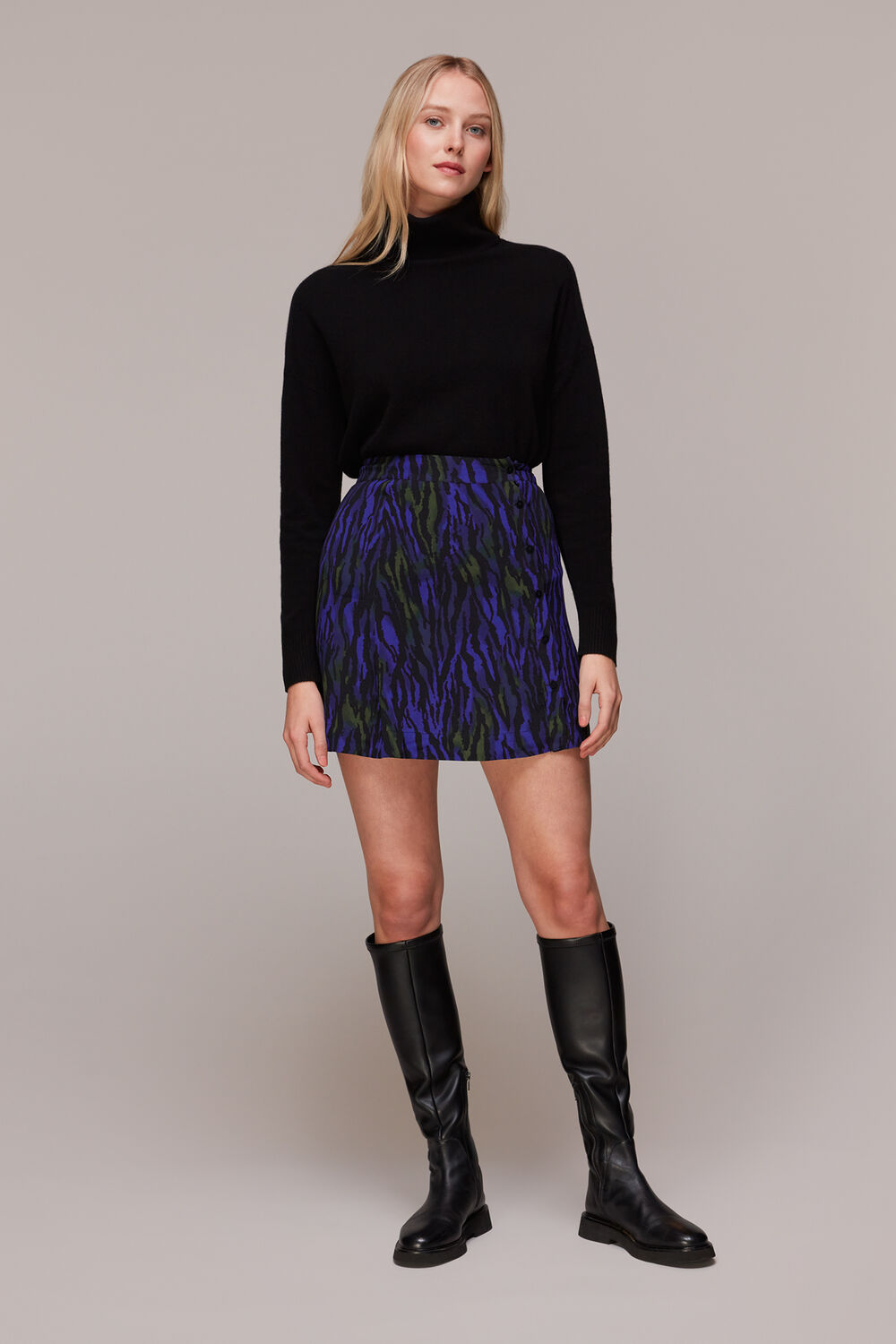 Watercolour Tiger Mini Skirt