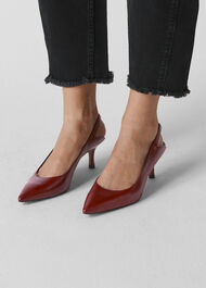 Clare Cutout Slingback Shoe Burgundy