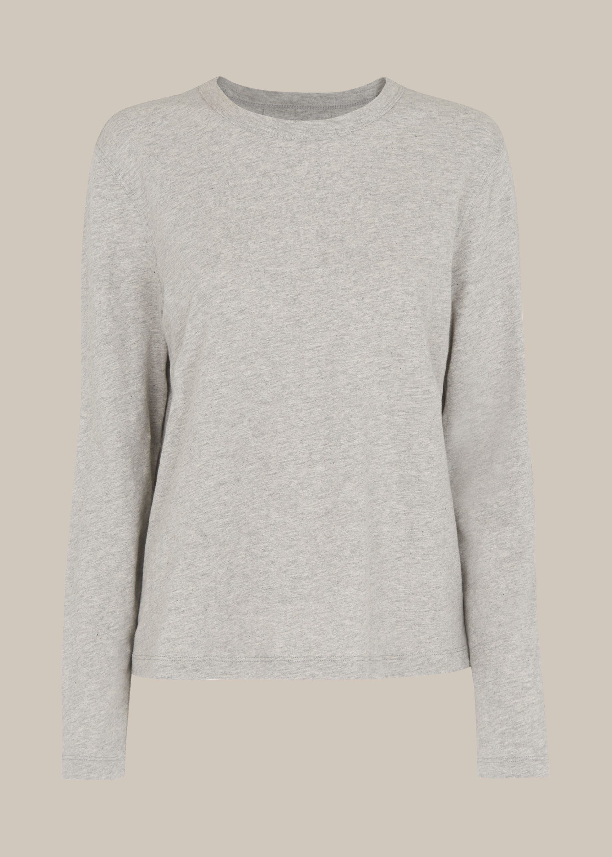 long sleeve gray blouse