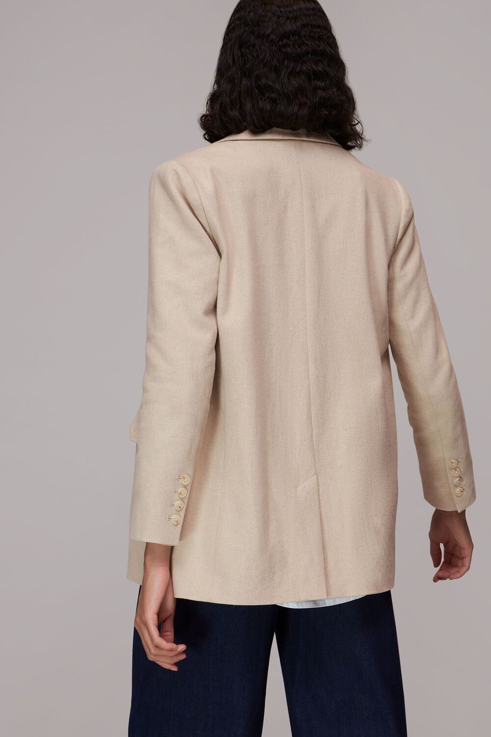 Jade Tailored Linen Blazer