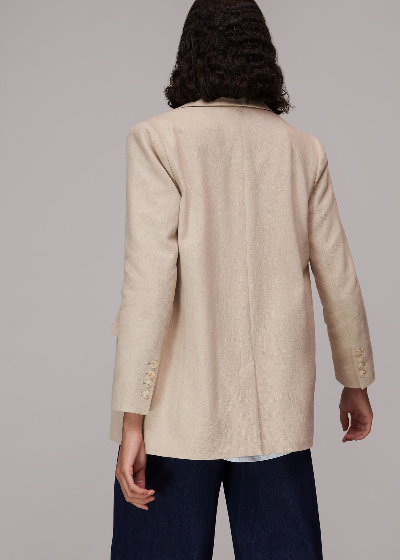 Jade Tailored Linen Blazer