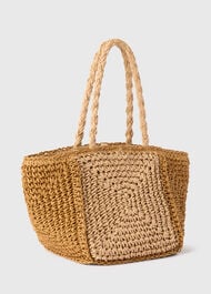 Patchwork Straw Mini Bag