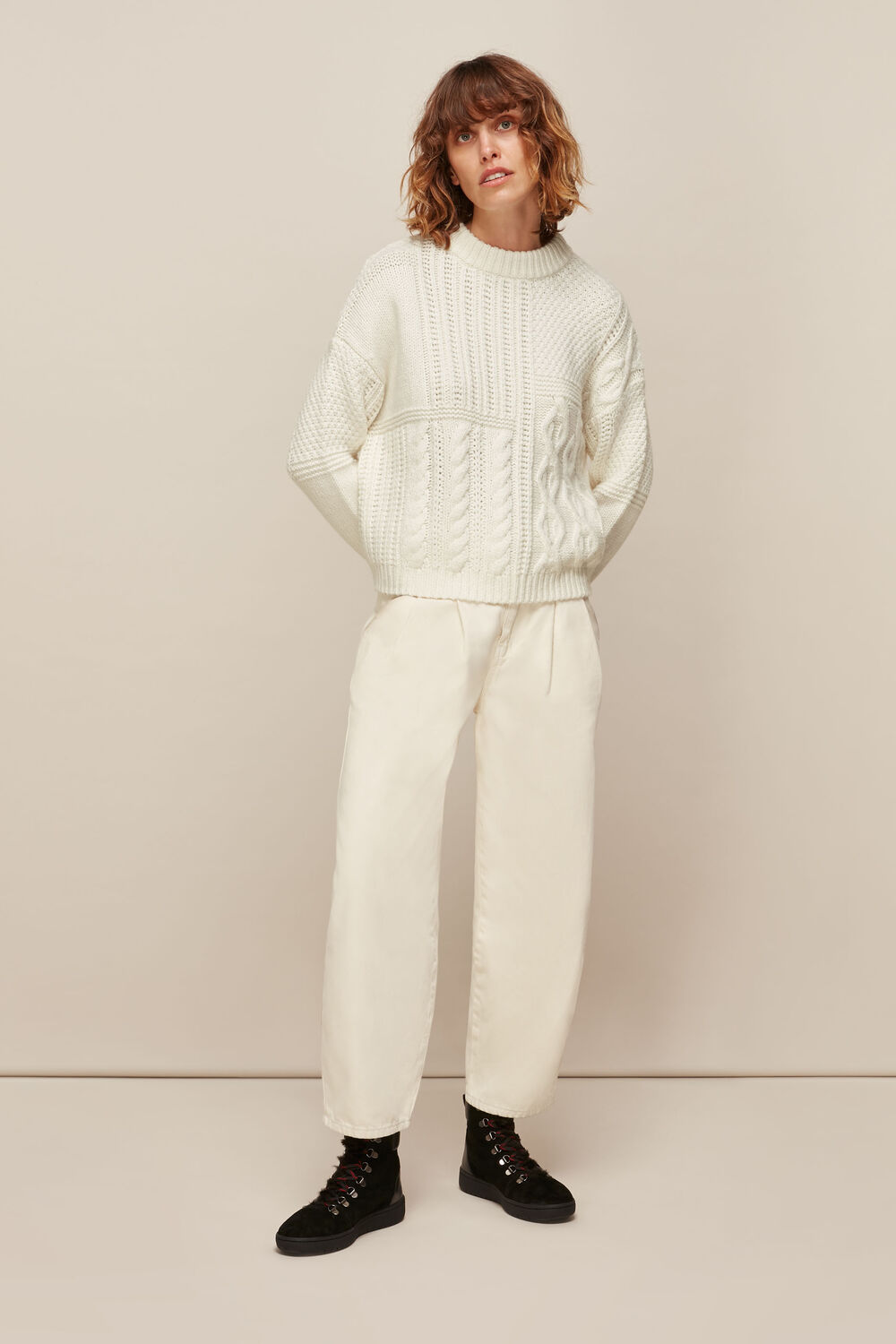 Patchwork Cable knit