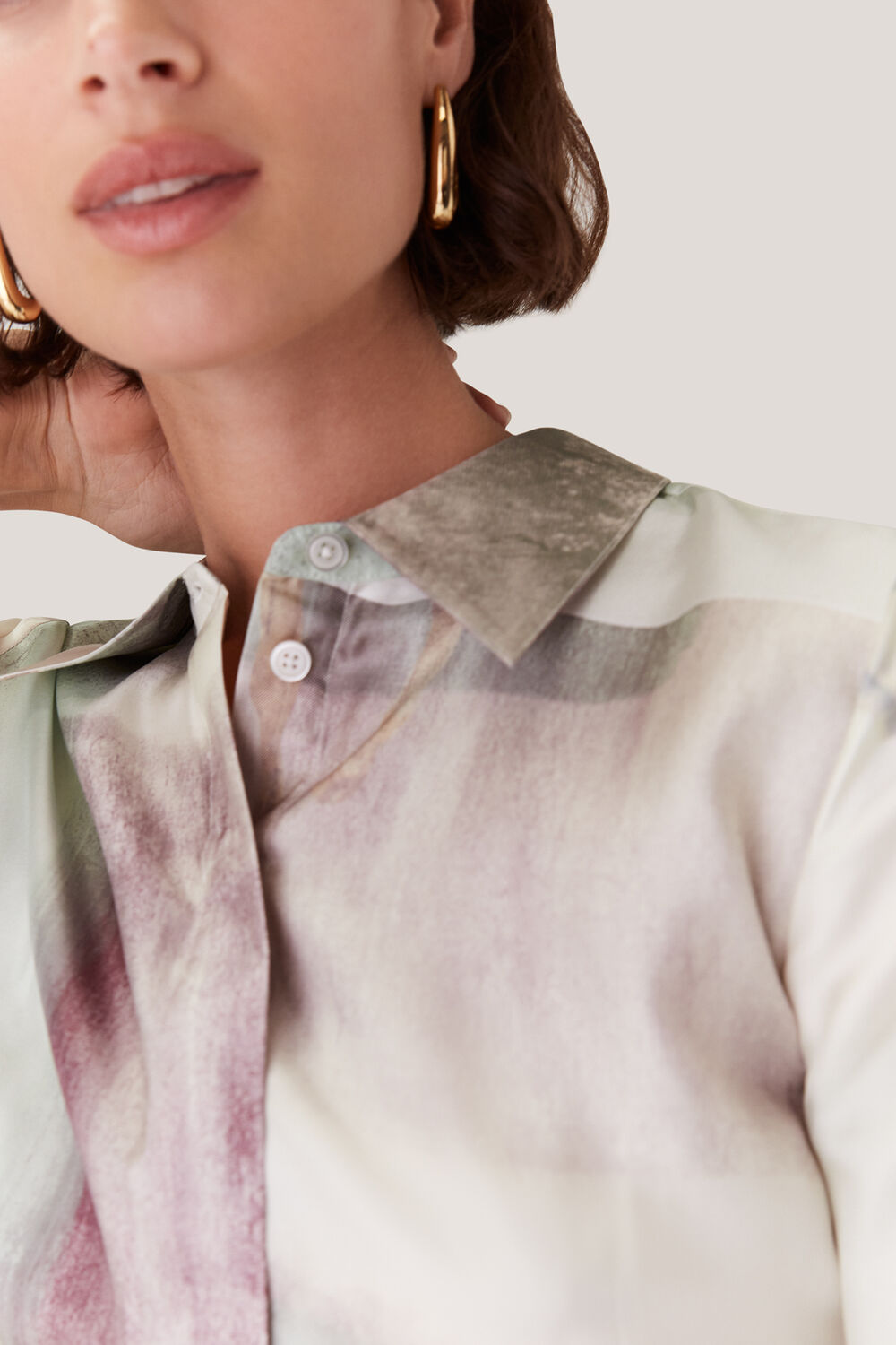 Wild Horse Print Silk Shirt