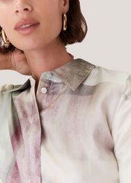 Wild Horse Print Silk Shirt
