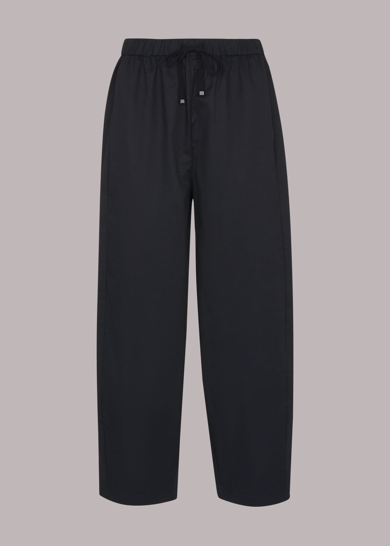 Poplin Barrel Leg Trouser