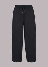 Poplin Barrel Leg Trouser