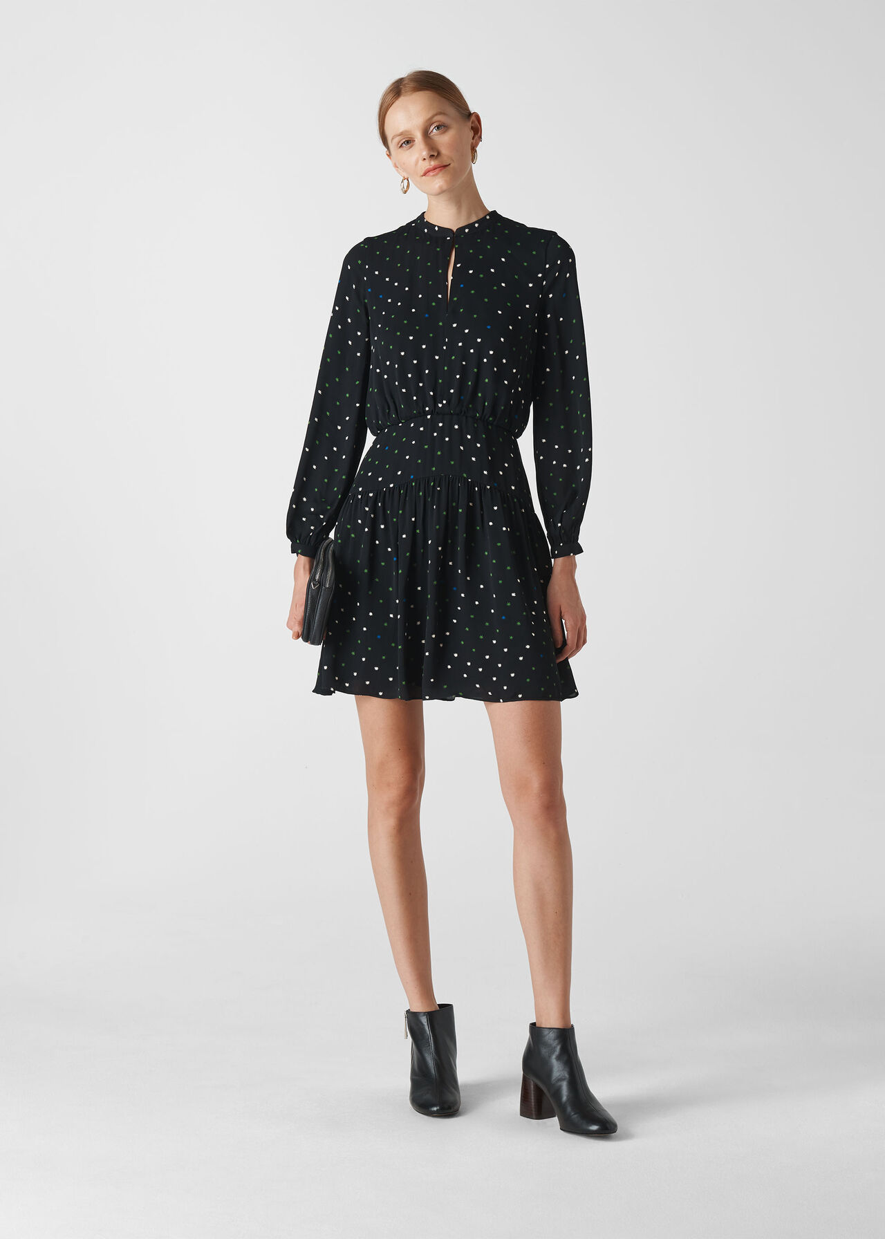 Millie Star Print Dress Black/Multi