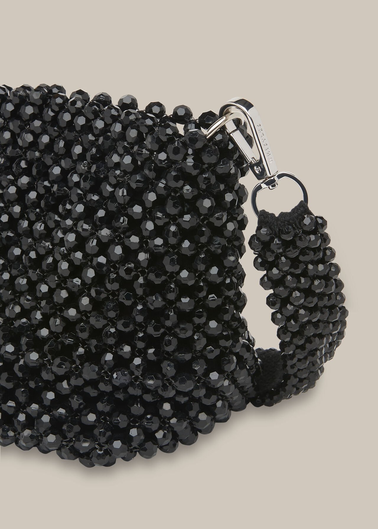 Black Martha Mini Beaded Bucket Bag | WHISTLES | Whistles UK