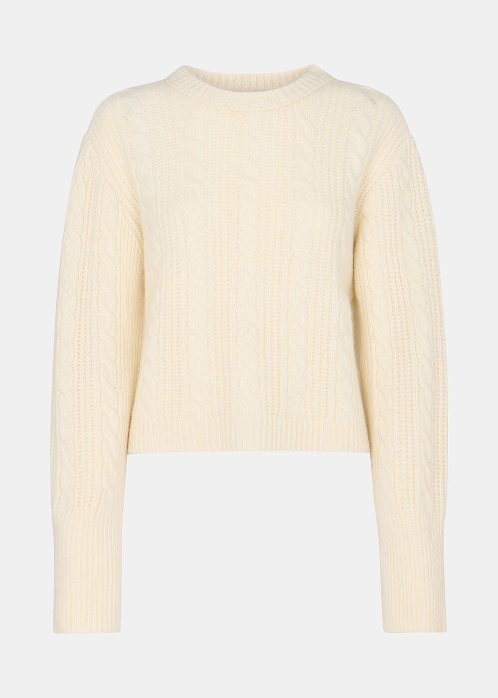 Cable Detail Crew Neck Knit