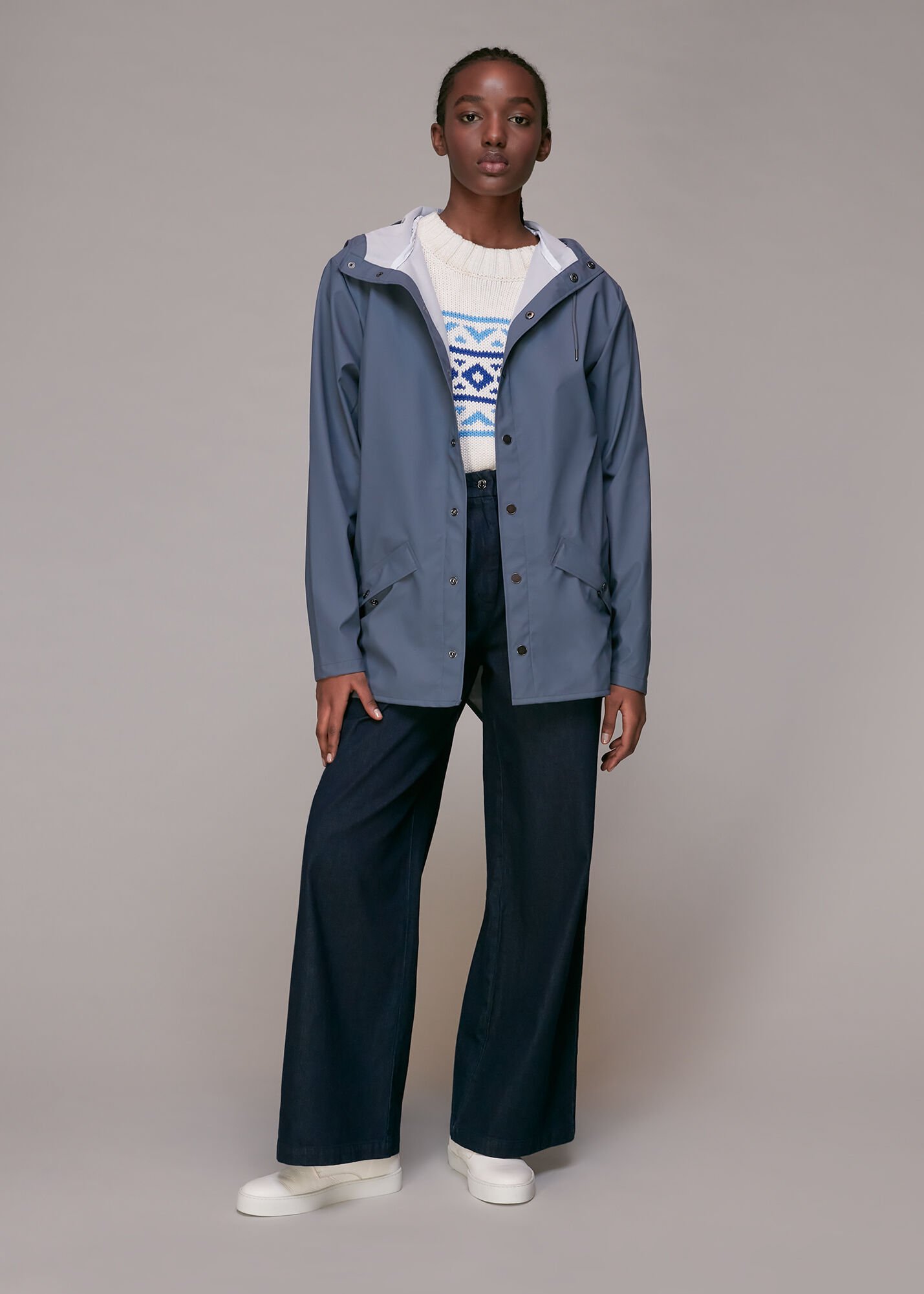 Rains blue jacket discount