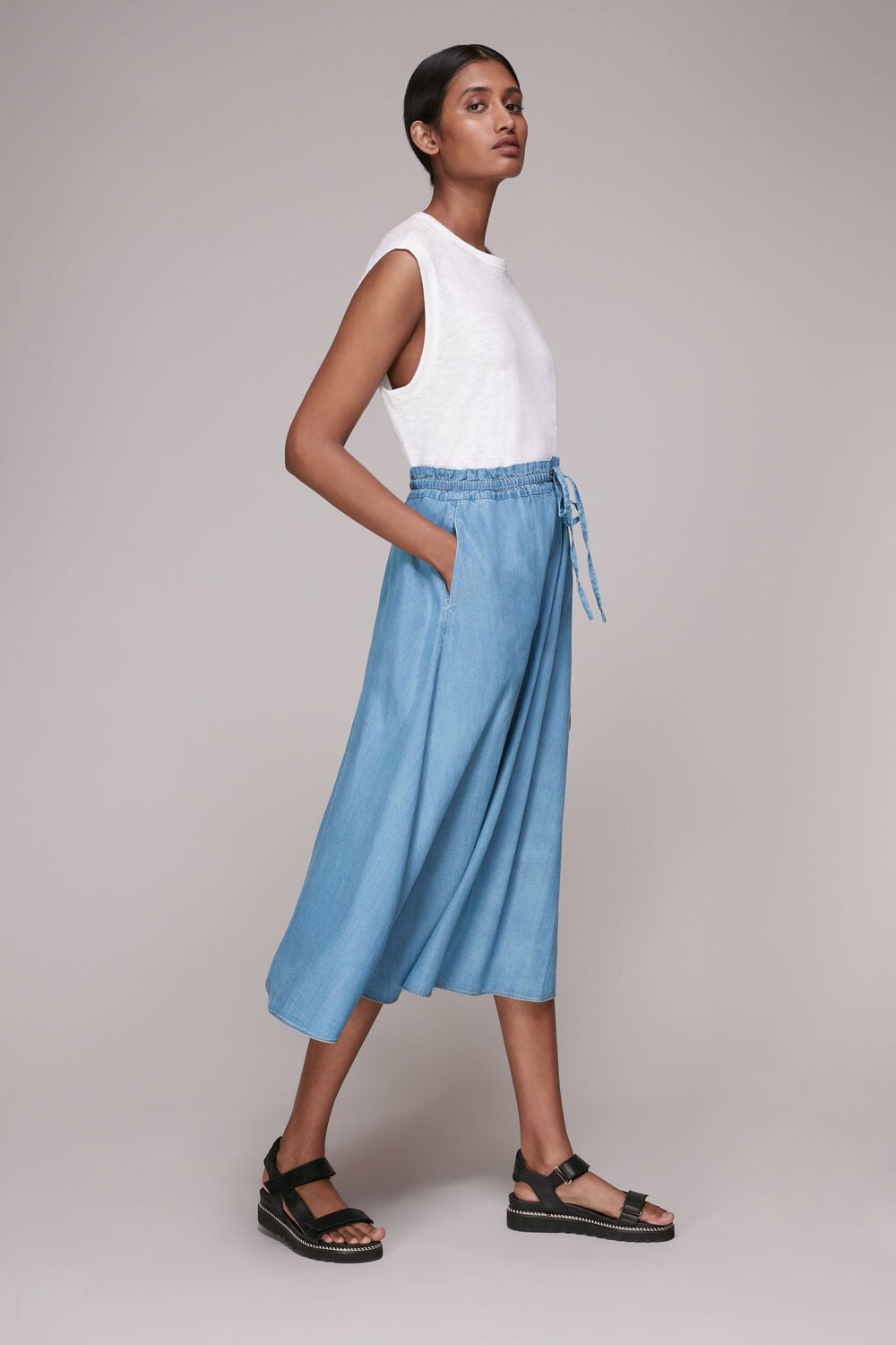 Denim Chambray Skirt