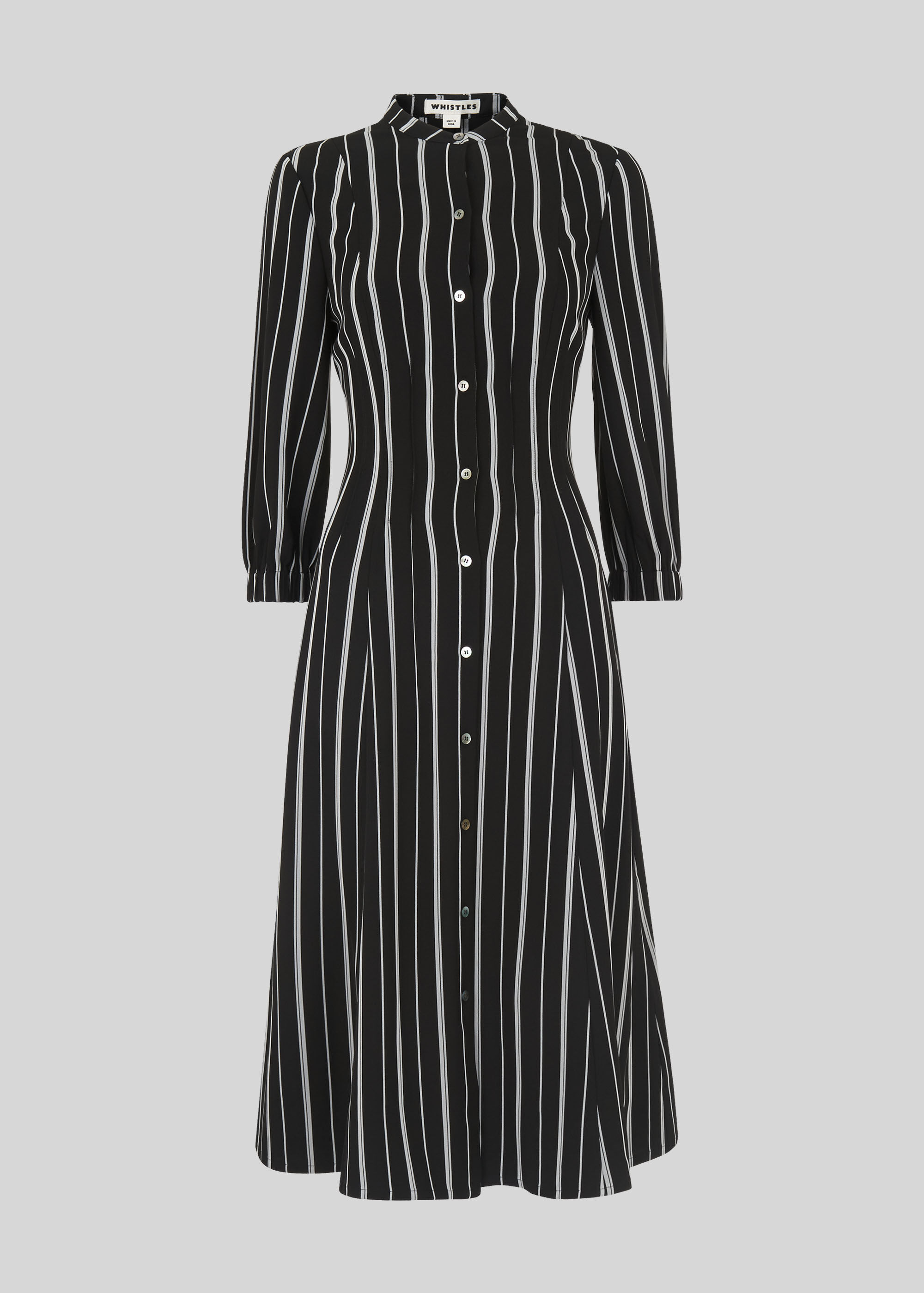 Leesa Stripe Shirt Dress