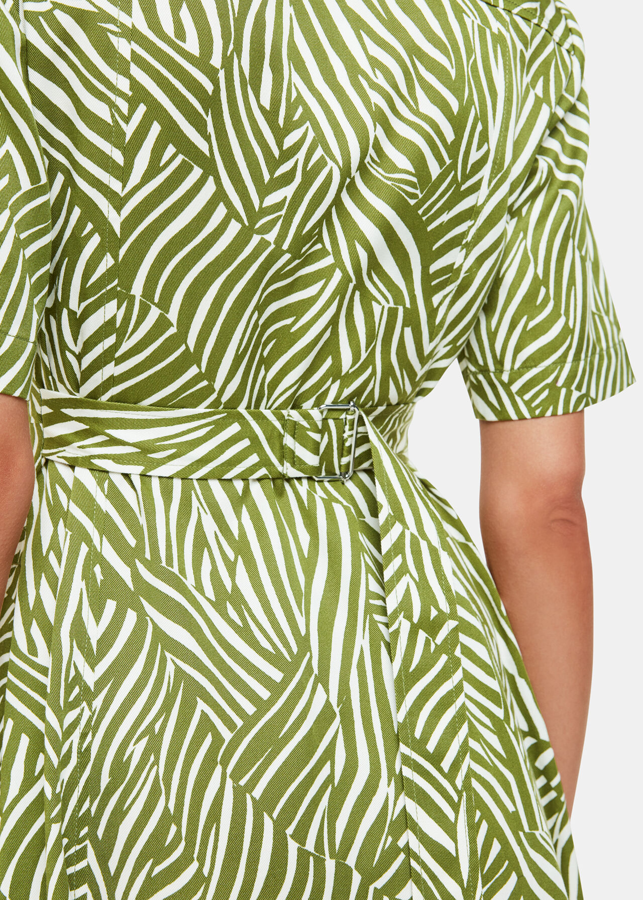 Linear Leaf Midi Dress