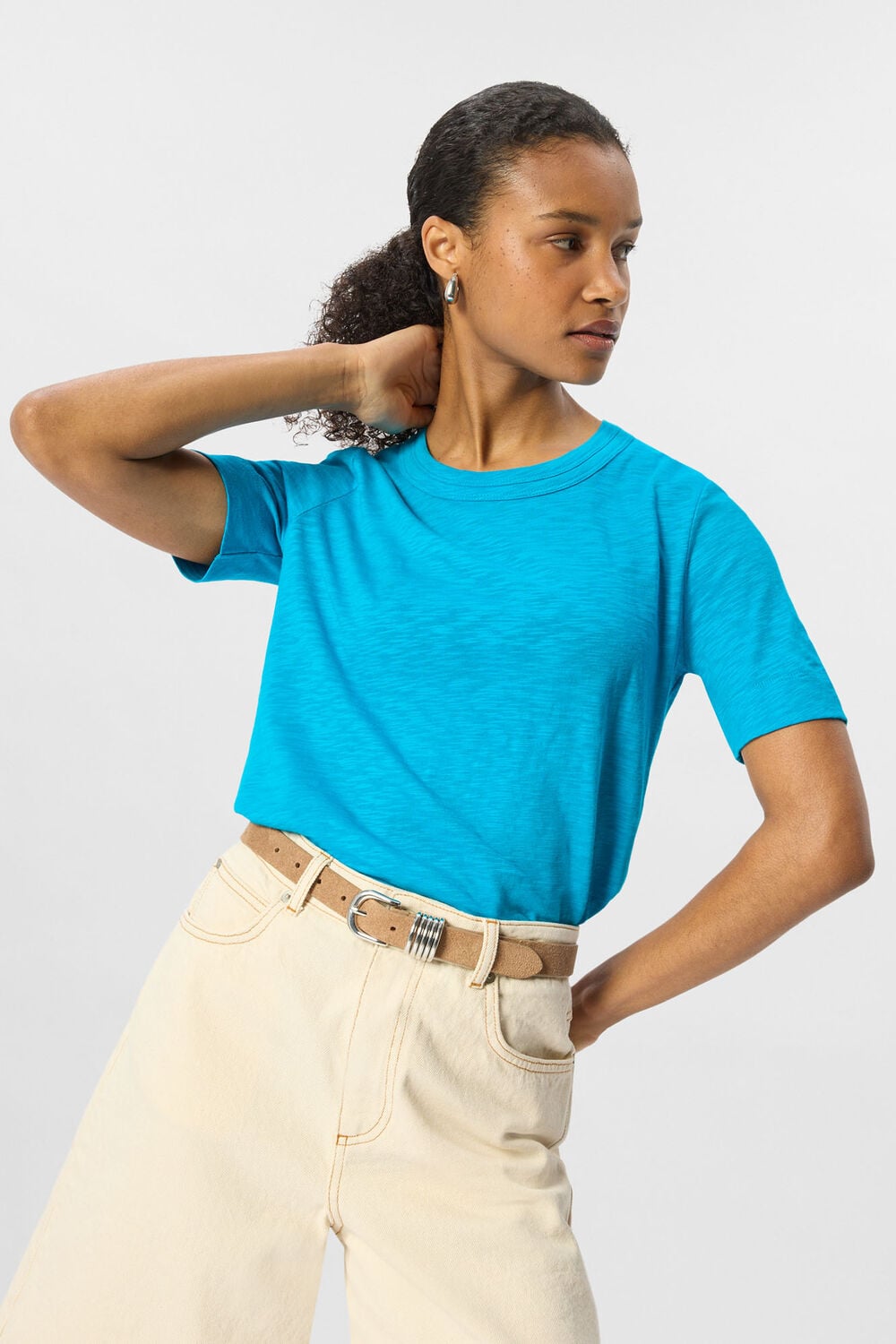 Turquoise Rosa Double Trim T-Shirt