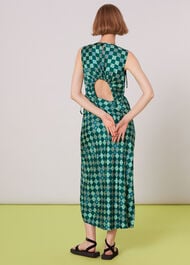 Silk Checkerboard Dress