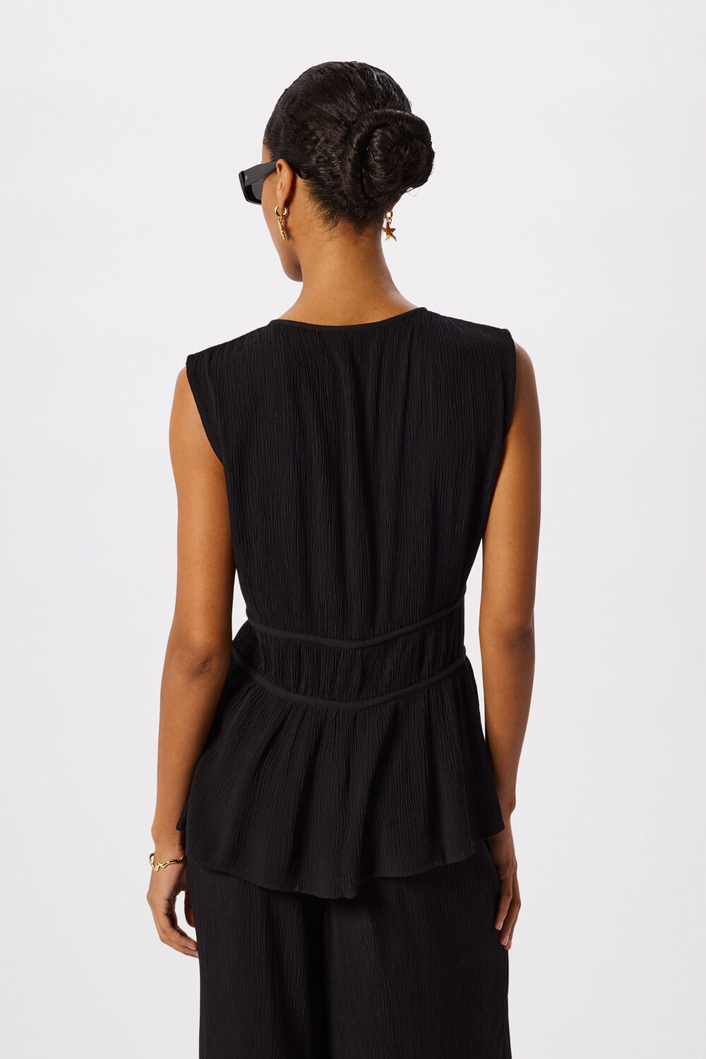 Black Tie Front Beach Top