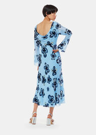 Hazy Floral Velvet Dress