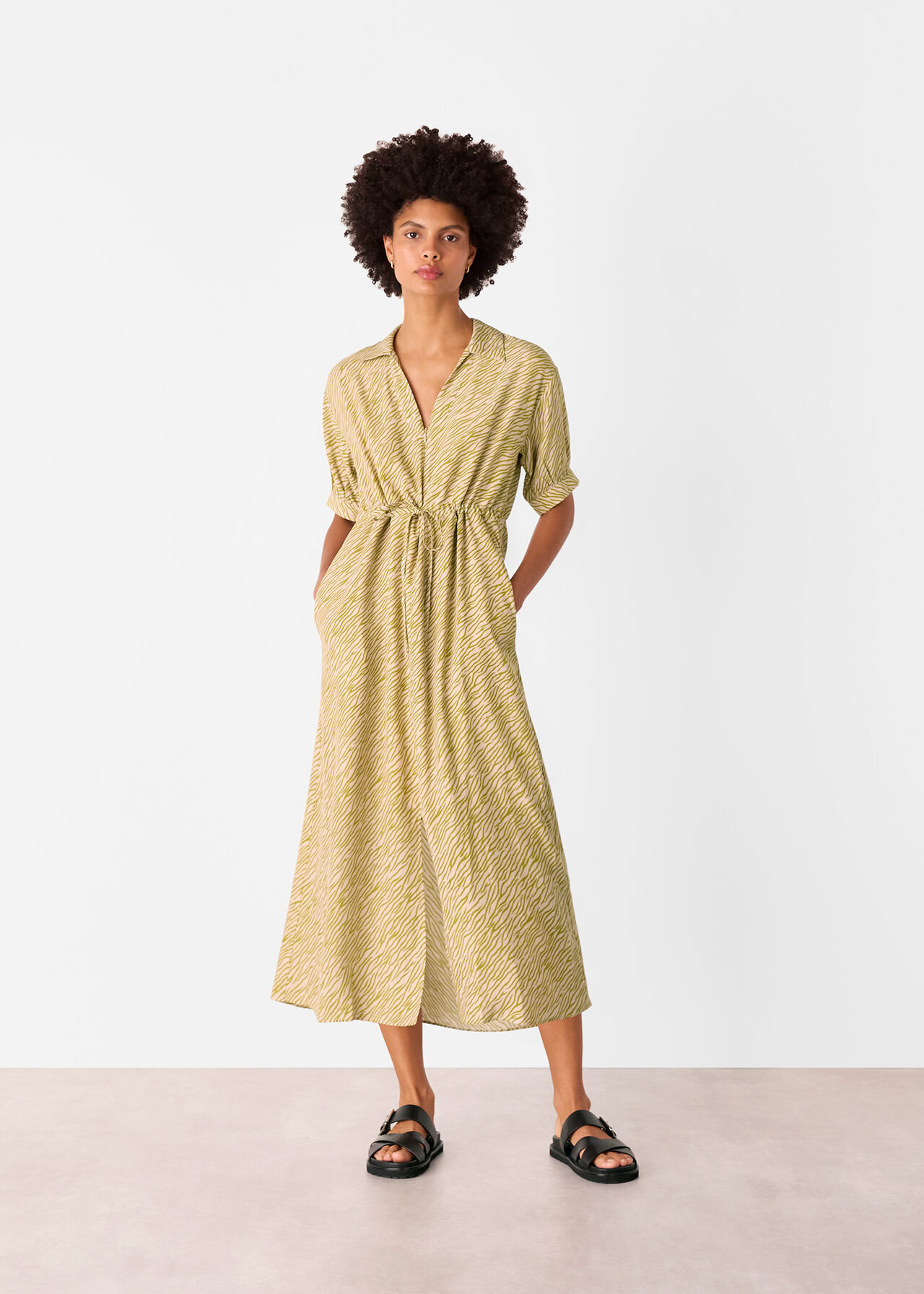 Tiger Flame Midi Dress