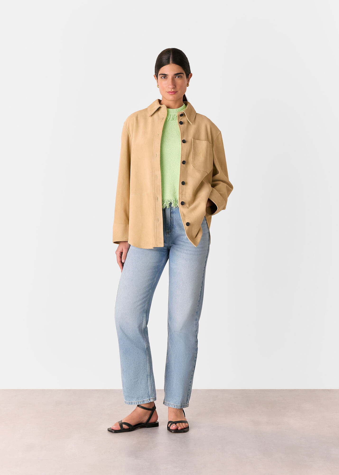 Women's Green Fringe Detail Sweater Vest | Whistles US |