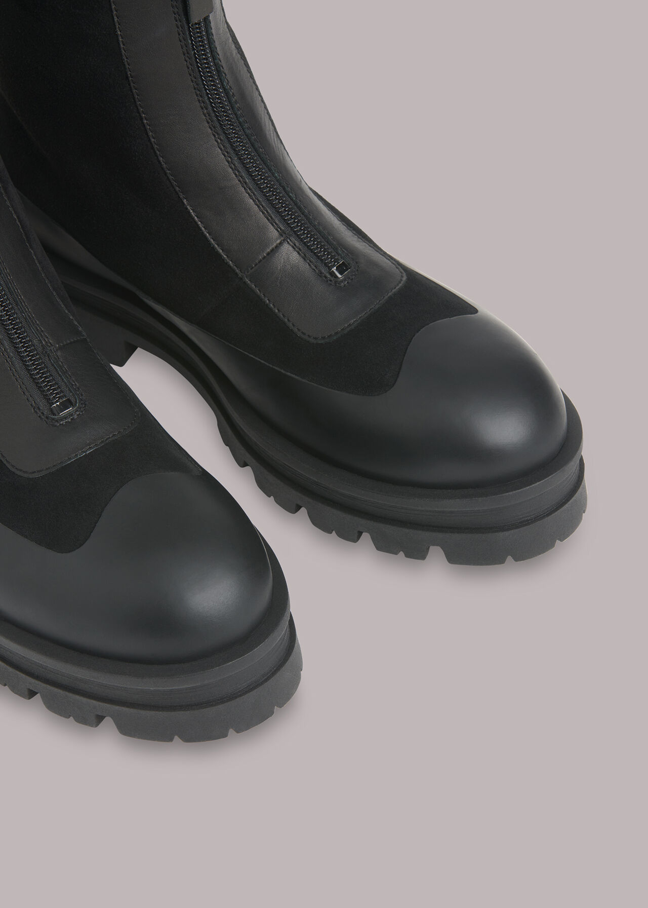 Black Barkley Zip Front Boot WHISTLES Whistles