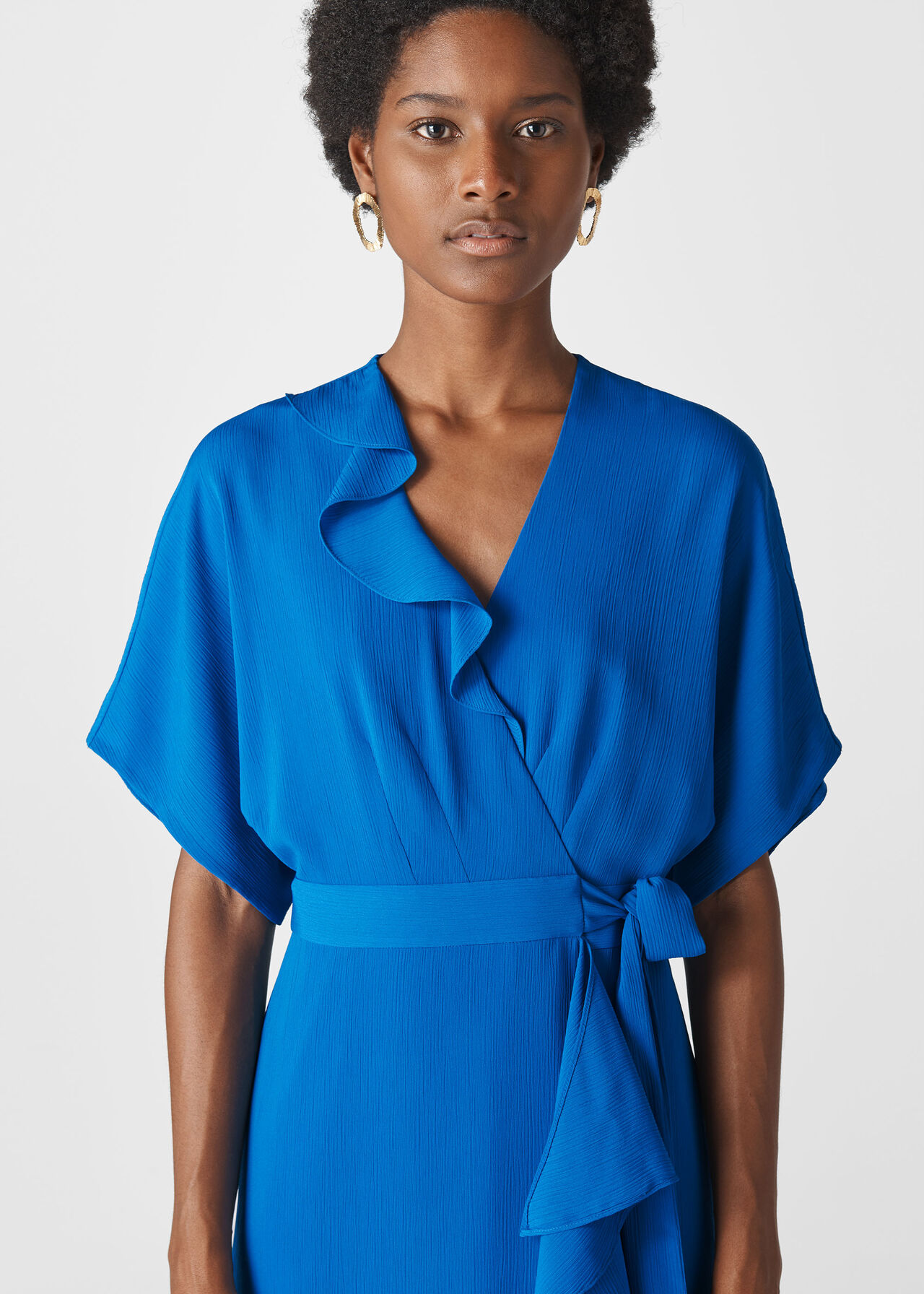 Blue Nova Frill Maxi Dress | WHISTLES