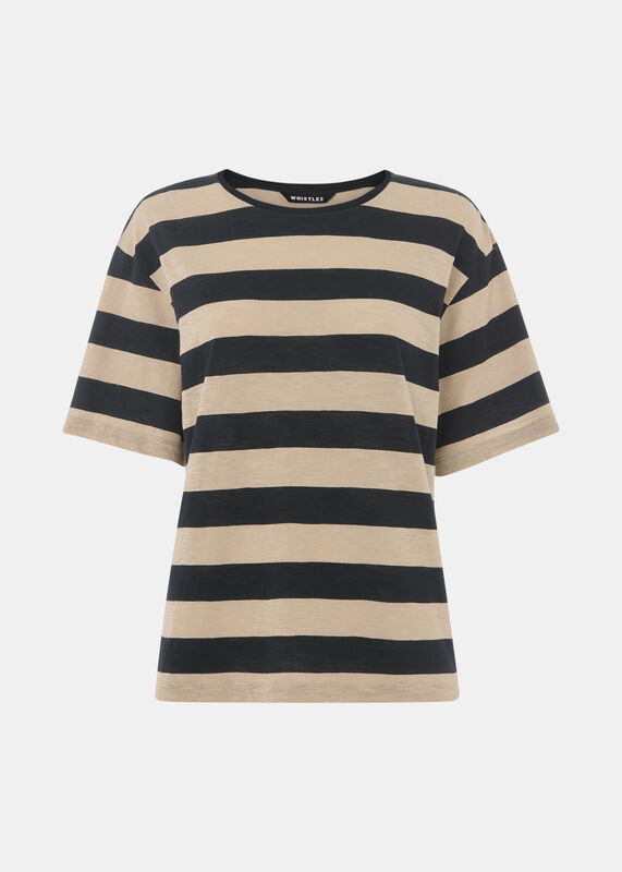 Black Wide Stripe Tee