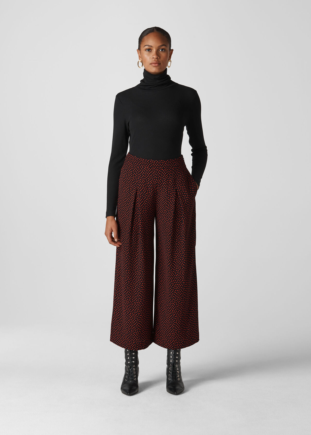 MARI HEART WIDE LEG TROUSER