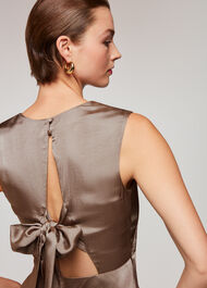 Cowl Neck Satin Maxi Dress