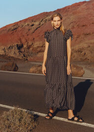 Elephant Silk Mix Midi Dress